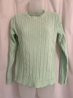 Izod Mint Cable Knit Crewneck Sweater